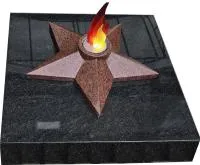 Звезда из красного гранита имитация пламени в Соколе (518453)